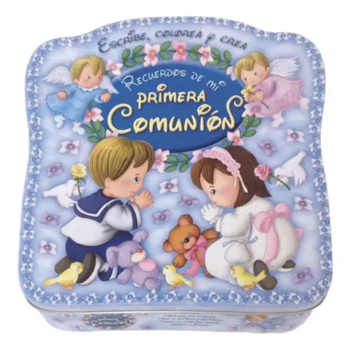 Recuerdos de Mi Primera Comunión Caja Métalica Azul S2269-02 SUSAETA