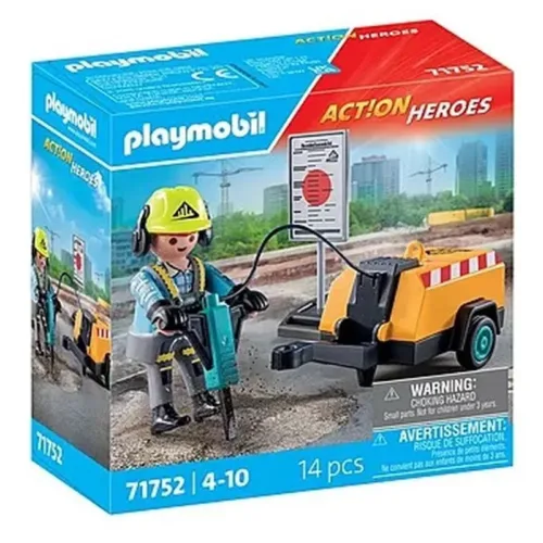 Playmobil Action Heroes Obrero de Carretera 71752