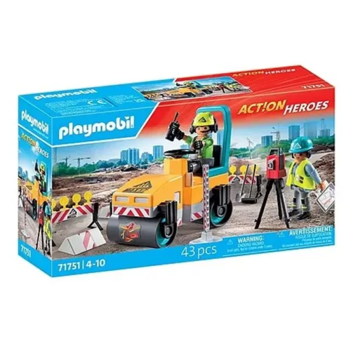 Playmobil Action Heroes Maquina Construcción de Carreteras 71751