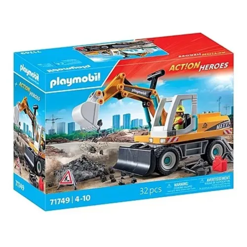 Playmobil Action Heroes Excavadora Grande Construcción 71749