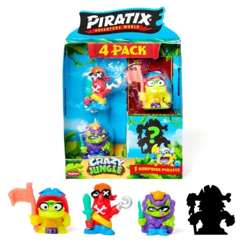 Piratix Adventure World Crazy Jungle Pack 4 Figuras 3-6 40645 MAGIC