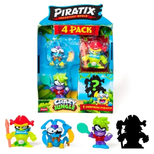 Piratix Adventure World Crazy Jungle Pack 4 Figuras 4-6 40669 MAGIC