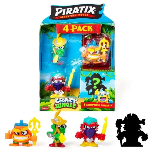 Piratix Adventure World Crazy Jungle Pack 4 Figuras 6-6 40706 MAGIC