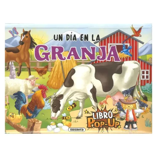 Libro Educativo un Día con Animales de Granja Pop Up 3716-2 SUSAETA