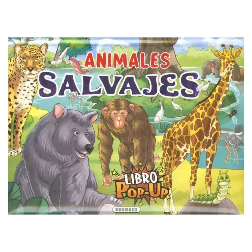 Libro Educativo un Día con Animales Salvajes Pop Up 3716-3 SUSAETA