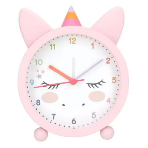 Ylvi Despertador Rosa con Orejitas y Cuerno Multicolor 13527 DEPESCHE