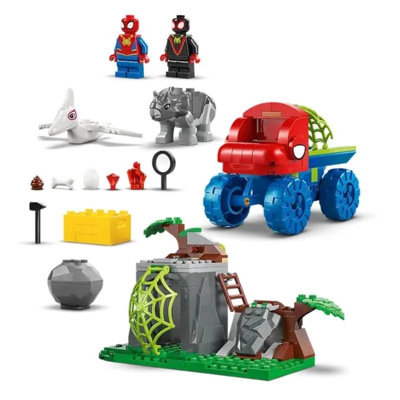 Lego Spidey equipo con todoterreno dino de rescate con Miles Morales 11199 - Imagen 2