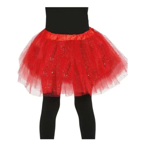 Tutú con Glitter Rojo Brillante Infantil de 30 cm 17315 GUIRCA
