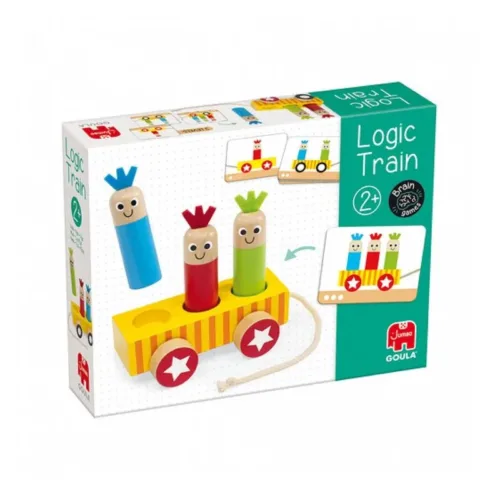 Tren Lógico Juego Educativo con Piezas de Madera 59454 GOULA