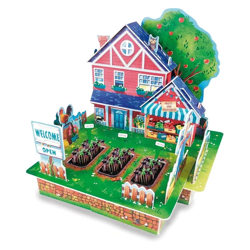 Puzzle 3D Dream Garden 2in1 Huerto con Piezas de Cartón 19470 EDUCA - Imagen 2