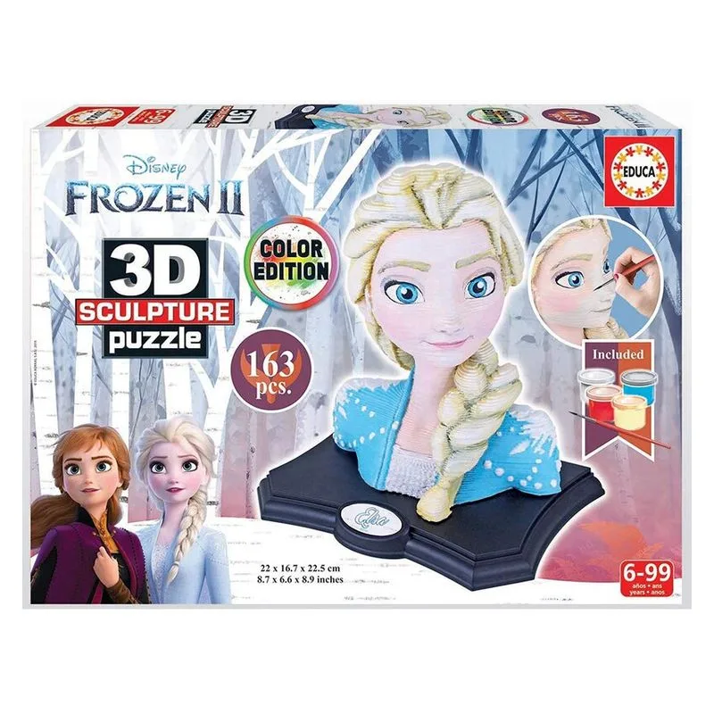 Frozen 2 Escultura 3D Busto Elsa con 163 Piezas 18374 EDUCA