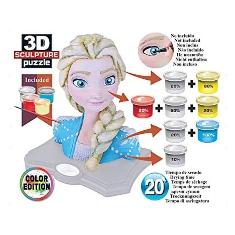 Frozen 2 Escultura 3D Busto Elsa con 163 Piezas 18374 EDUCA - Imagen 2