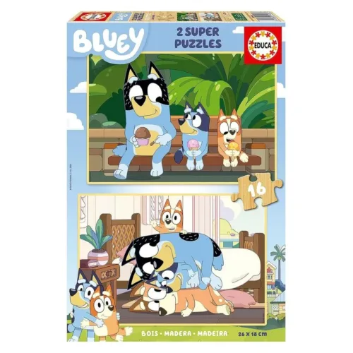 Set de 2 Puzzles Infantiles de Madera con 16 Piezas 19406 EDUCA
