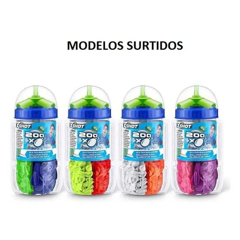 Globos de Agua X Shot Bote 200 Unidades, Modelos Surtidos 11847 ZURU