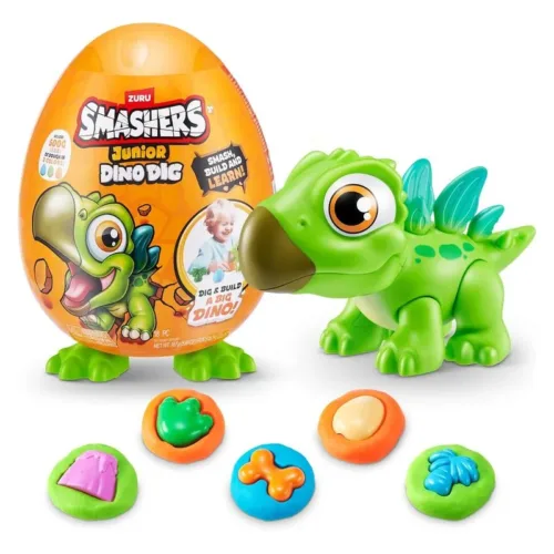 Smashers Junior Dino Dig Small Egg Stegosaurus Verde 74116-vd ZURU