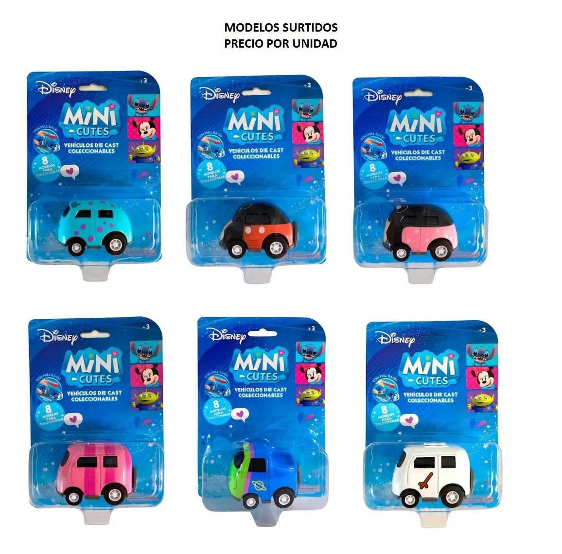 Mini Cute Vehículo Die Cast Disney, Modelos Surtidos AR79340 BANDAI - Imagen 2