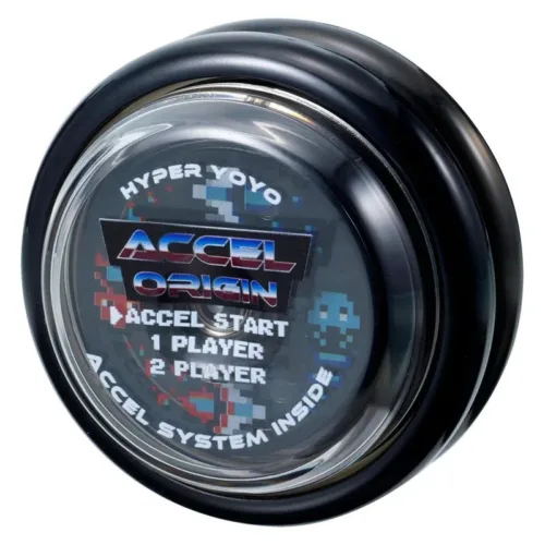 Accel Hyper Yoyó Negro con Cuerda 60002 BANDAI
