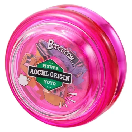 Accel Hyper yoyó Rosa con Cuerda 60009 BANDAI