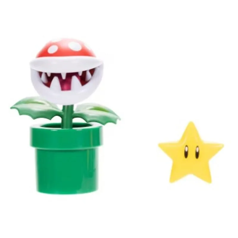 Figura Planta Piraña de 10 cm Colección Super Mario 42442-PIRAÑA JAKKS