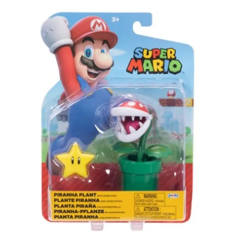 Figura Planta Piraña de 10 cm Colección Super Mario 42442-PIRAÑA JAKKS - Imagen 2
