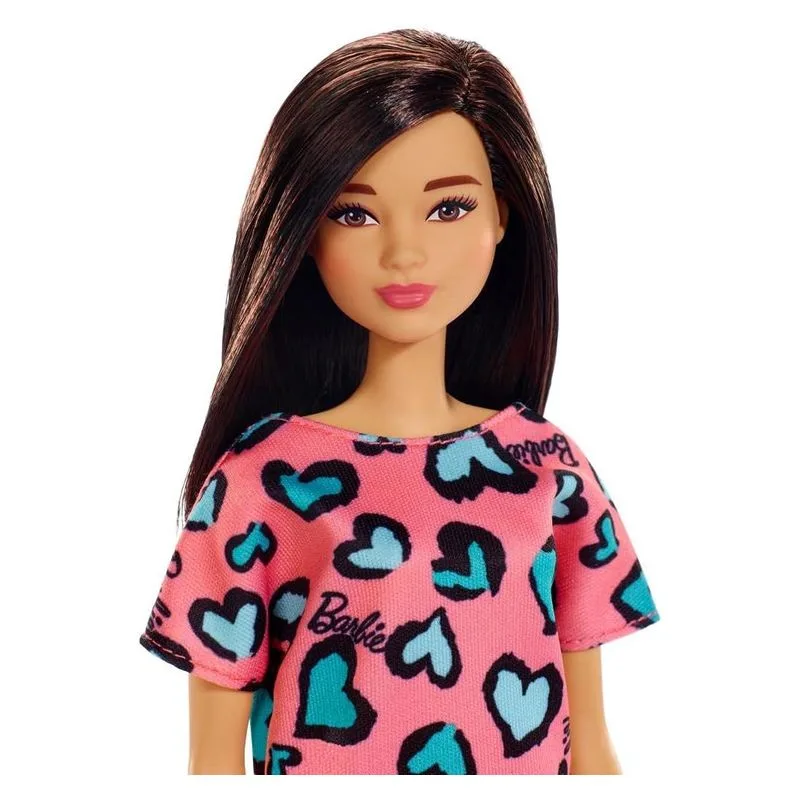 Barbie Morena con vestido rosa corazones GHW46sT7439 MATTEL - Imagen 2