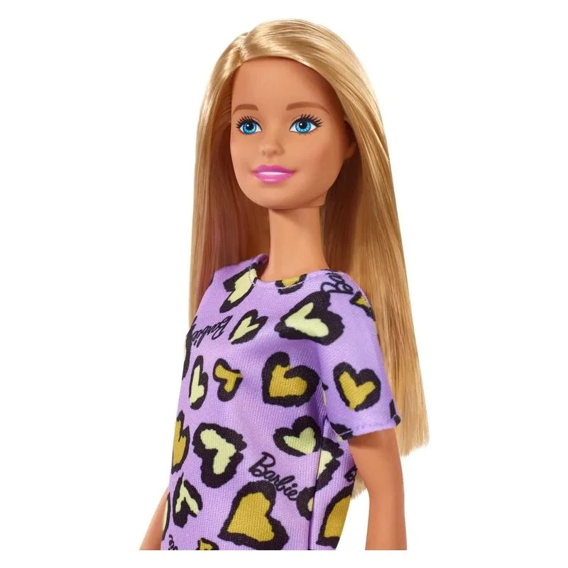 Barbie rubia vestido lila con corazones GHW49sT7439 MATTEL - Imagen 2