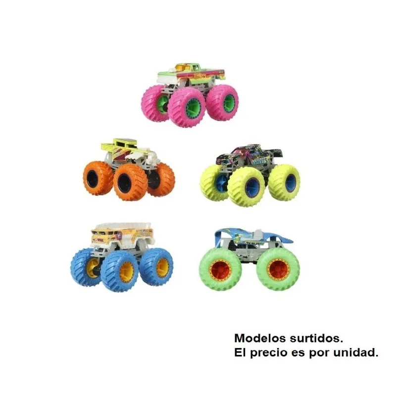 Hot Wheels coche Monster Trucks fluor modelos surtidos HCB50 MATTEL