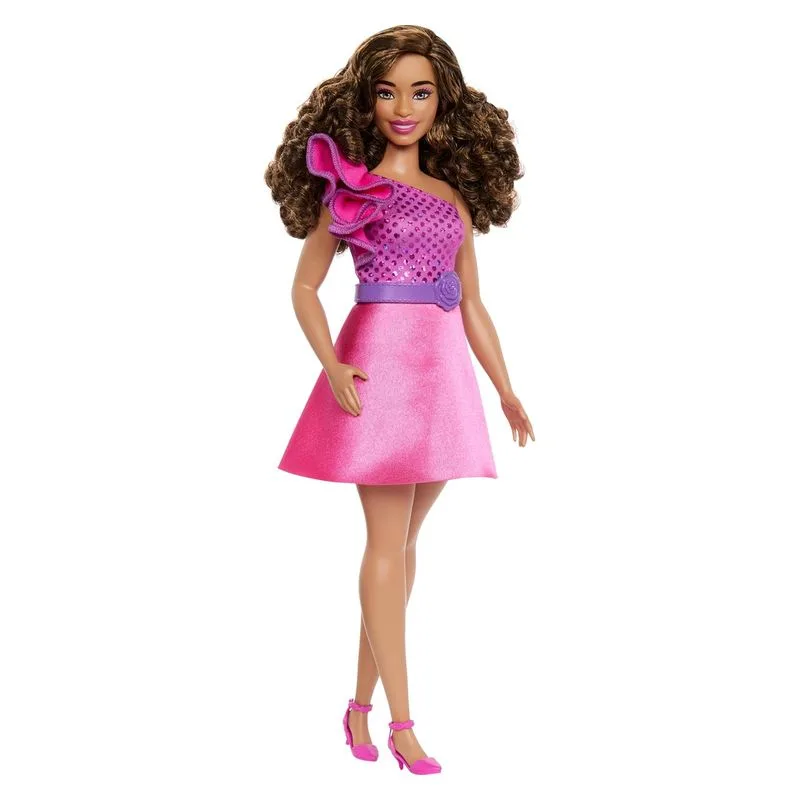 Barbie Fashionista Curvilinea castaña Nº225 HRH22 MATTEL