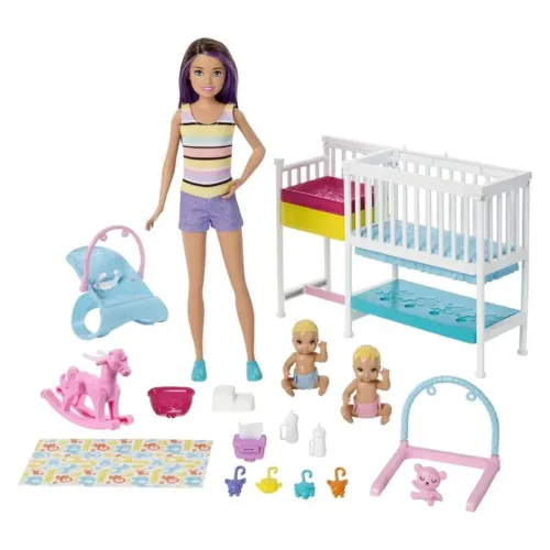 Barbie Skipper canguro con bebés y accesorios GFL38 MATTEL
