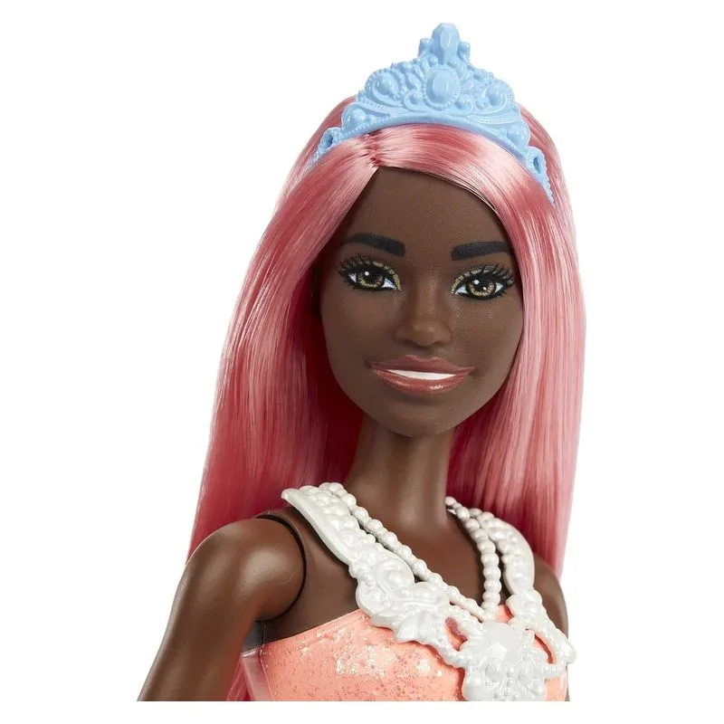 Barbie Dreamtopia corona azul pelo rosa HGR14sHGR13 MATTEL - Imagen 2