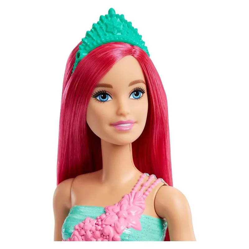 Barbie Dreamtopia corona verde pelo fucsia HGR15sHGR13 MATTEL - Imagen 2