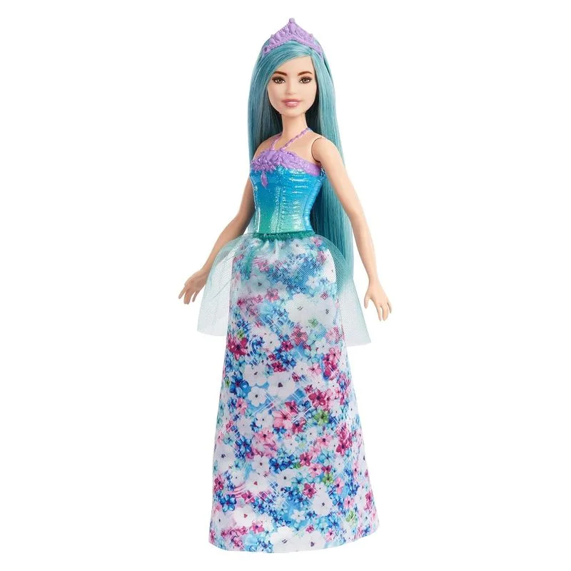 Barbie Dreamtopia corona lila pelo azul HGR16sHGR13 MATTEL