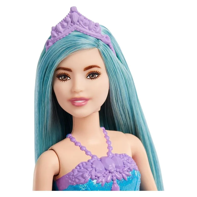 Barbie Dreamtopia corona lila pelo azul HGR16sHGR13 MATTEL - Imagen 2