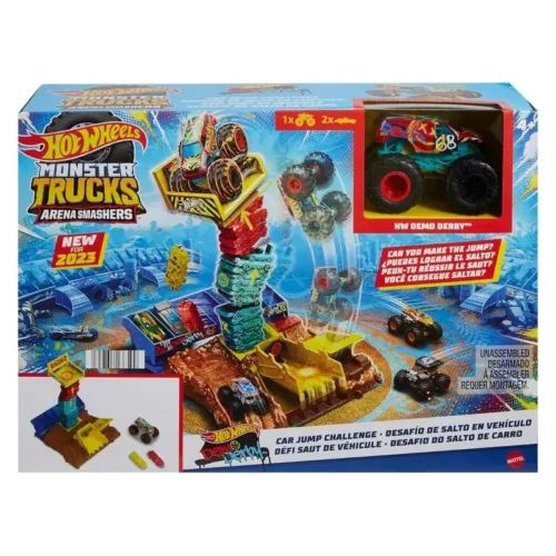 Hot Wheels Monster Trucks Arena Desafio con Saltos HNB94 MATTEL
