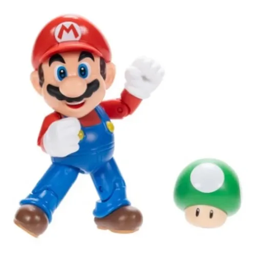 Figura Super Mario Bros de 10 cm con Seta Verde 42442-MARIO JAKKS