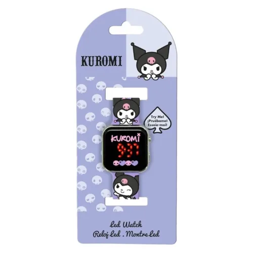 Reloj digital Kuromi led morado KU00001 KIDS EUROSWAN