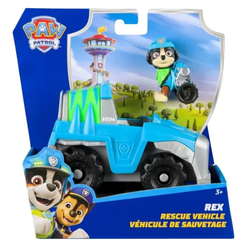 Spin Master Patrulla Canina Coche Dino Rescue y Figura Rex 6071216