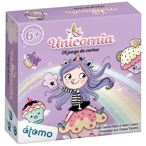 Atomo Games Unicornia. El Juego De Cartas Lila 30051