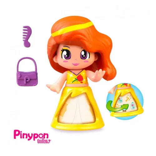 Pinypon Cuentos – Princesa Bella Disney, Figura Coleccionable 40267sPNY75000 FAM
