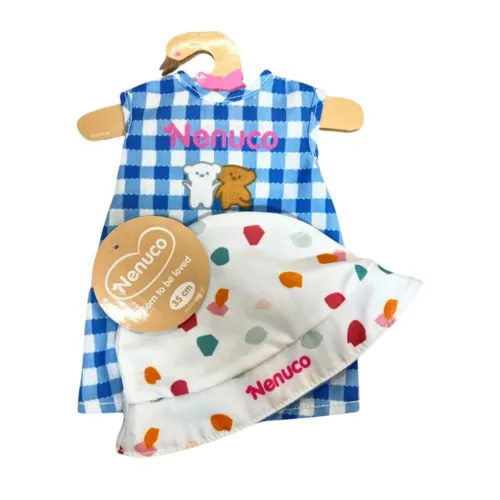 Vestido Cuadros Casual Azul y Blanco 35cm para muñecos Nenuco 40885sMFNC5000