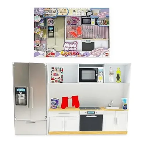 Bizak Mini World Playset Cocina, Set con Electrodomésticos y Accesorios
