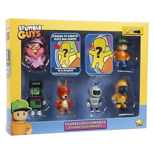 Bizak Stumble Guys Pack 8 Figuras – Boxing Roo y Mr Stumble, Colección 64112072-BOX-MRS