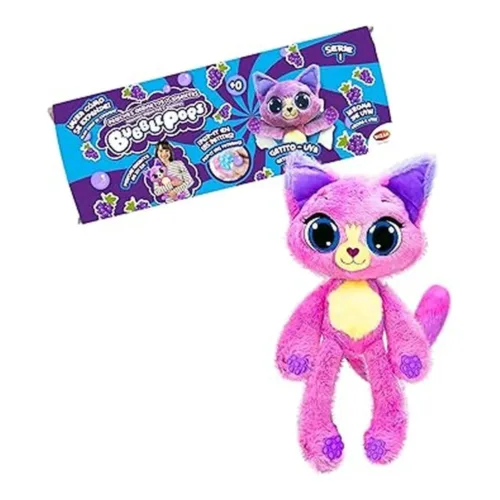 Bizak Bubble Pops – Peluche Gatito UVA, Aroma y Patitas STEM 64492004-GAT.UVA