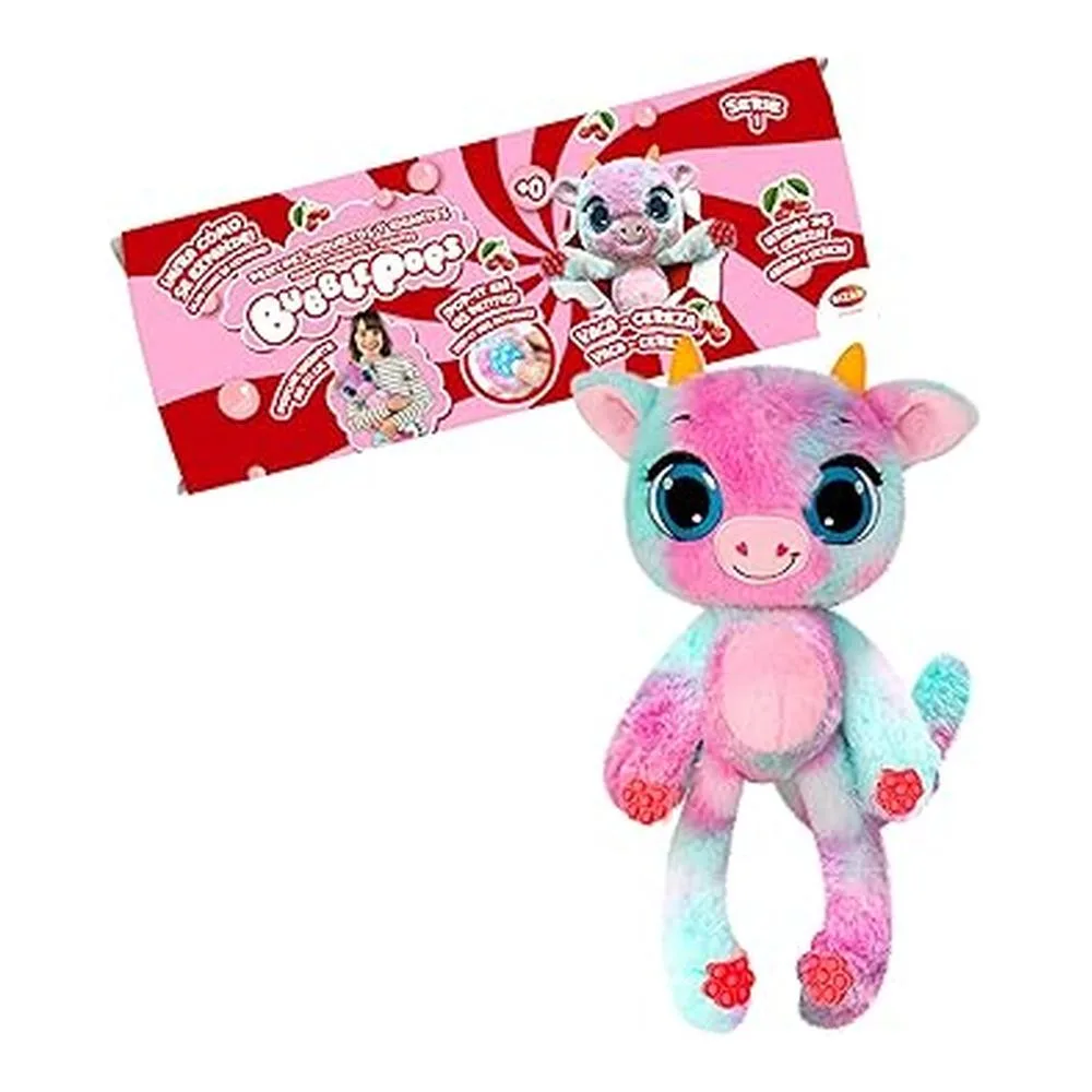 Bizak Bubble Pops - Peluche Vaca Cereza, Crecimiento 5 Veces, Aroma 64492004-VAC.CEREZ