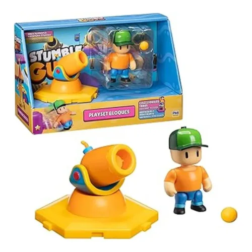 Bizak Stumble Guys Playset Mr. Stumble, Figura 7,5 cm con Cañón