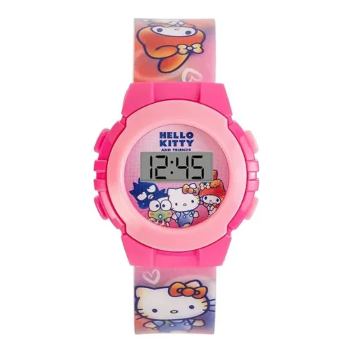 Kids Euroswan Hello Kitty and Friends – Reloj digital con correa de silicona rosa HK50153 KIDS EURO