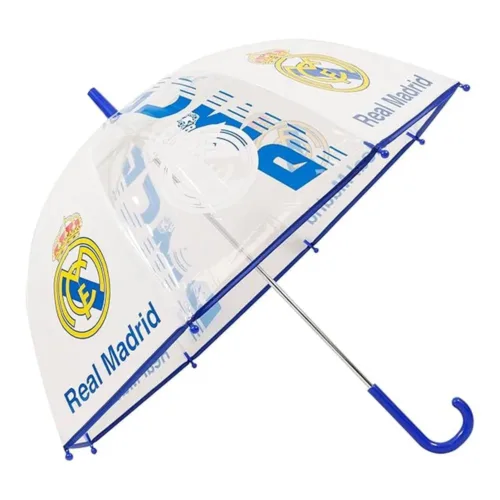 Kids Euroswan Paraguas de campana transparente 48,26 cm Real Madrid FC