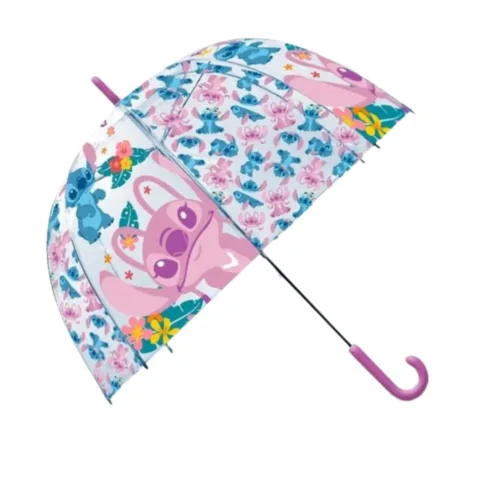 Paraguas Transparente Campana 46 cm Manual Stitch ST00085 KIDS EURO