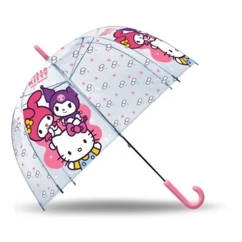 Paraguas transparente campana 46 cm Hello Kitty HK50195 KIDS EUROS