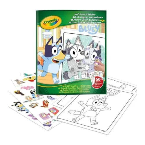 Crayola – libro de colorear y pegatinas Bluey 04-2664